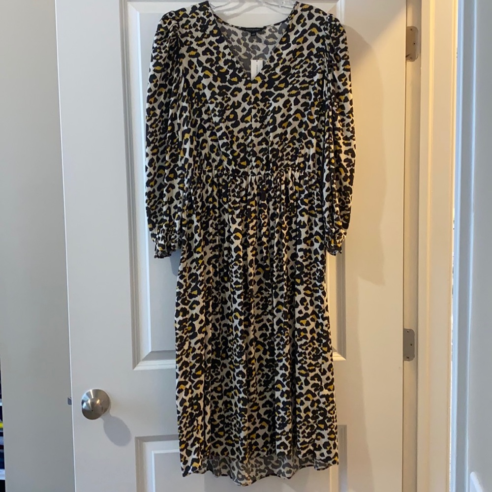 NWT Banana Republic Midi Leopard Print Dress